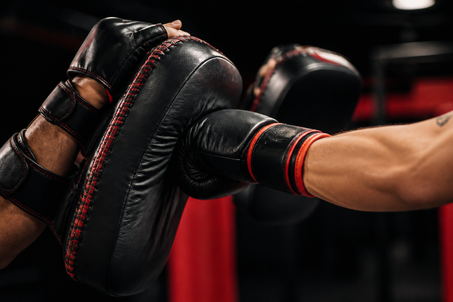Entraînement de kick-boxing — travail pieds-poings